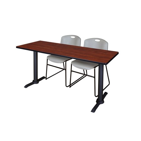 CAIN Rectangle Tables > Training Tables > Cain Training Table & Chair Sets, 60 X 24 X 29, Cherry MTRCT6024CH44GY